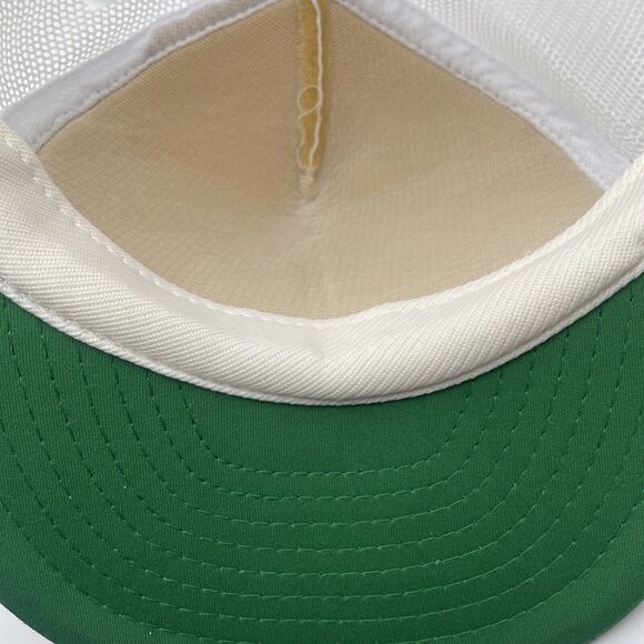 Vintage John Deere Hat Cap White Green Adjustable Double Snapback Trucker Rope - Picture 9 of 11